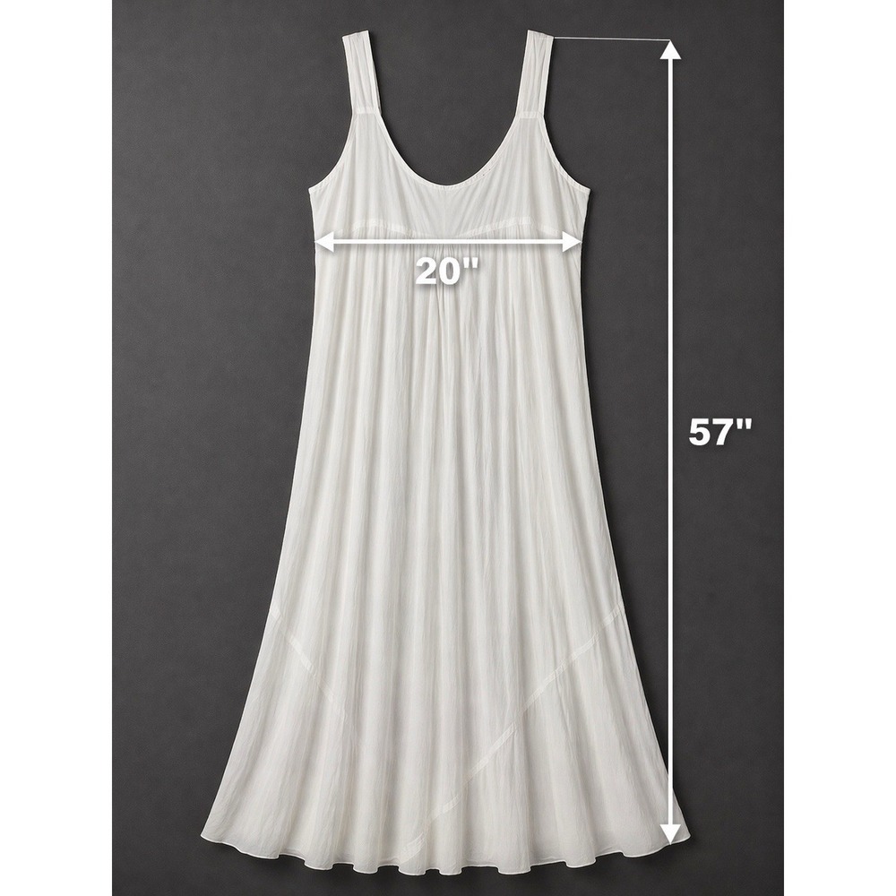 Johnny Was White Tonal Floral Embroidered Maxi Dress Womens XXL Fits L-XL  Beach - Picture 5 of 8